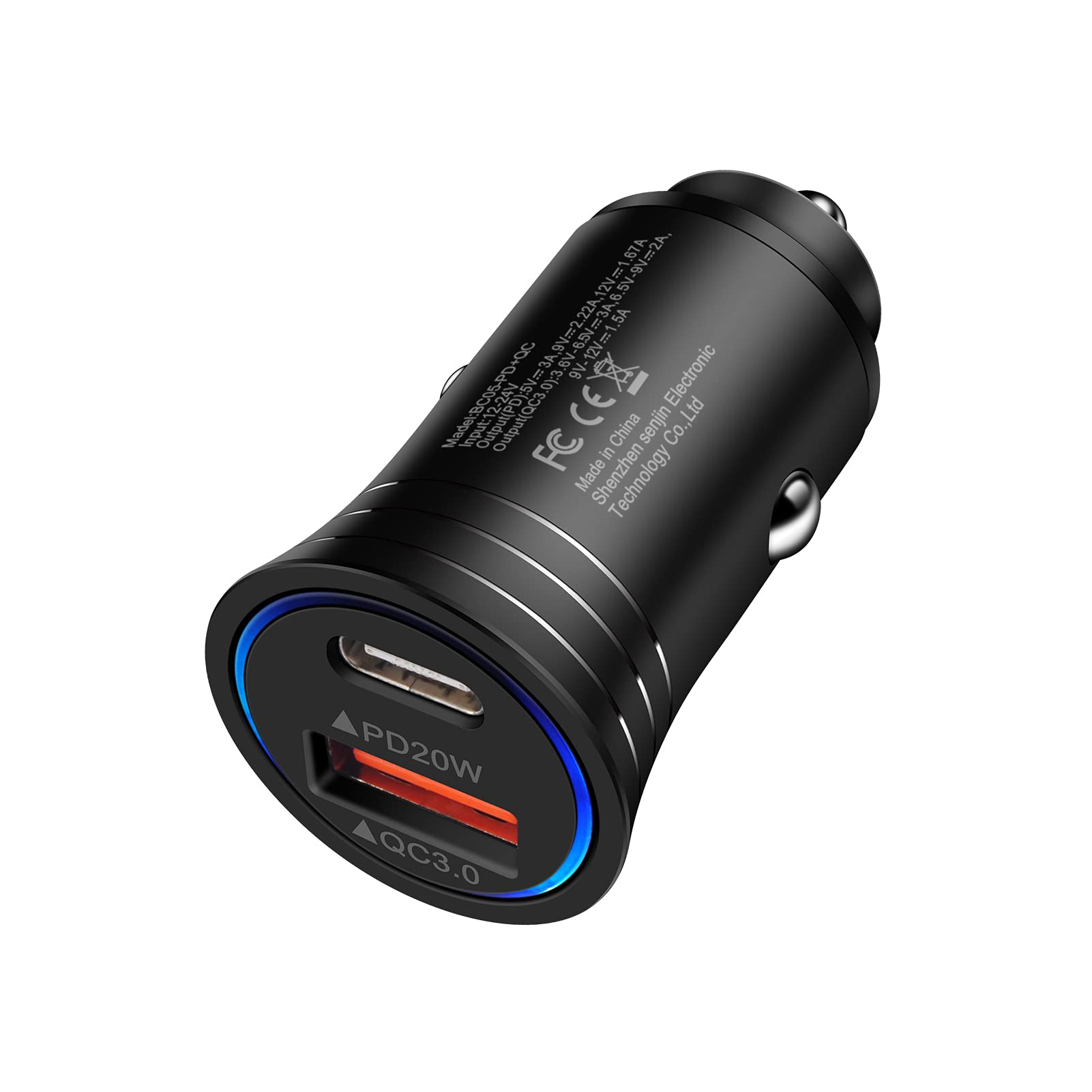 Cargador De Coche Usb C Andhot De 38 W De Carga Rápida Pd&qc 3.0 De Doble Puerto - Venta Internacional.