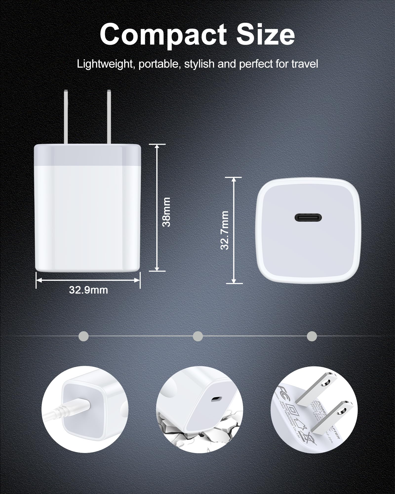 Foto 5 | Bloque De Carga Rápida Ailkin 20w Pd3.0 Usb C Para Samsung Galaxy S25 - Venta Internacional.