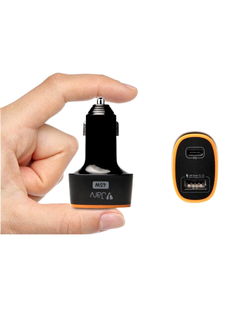 Foto 4 pulgar | Cargador De Coche jarvmobile 45 W Alta Potencia Y 2 Puertos Pd Y Qc 3.0