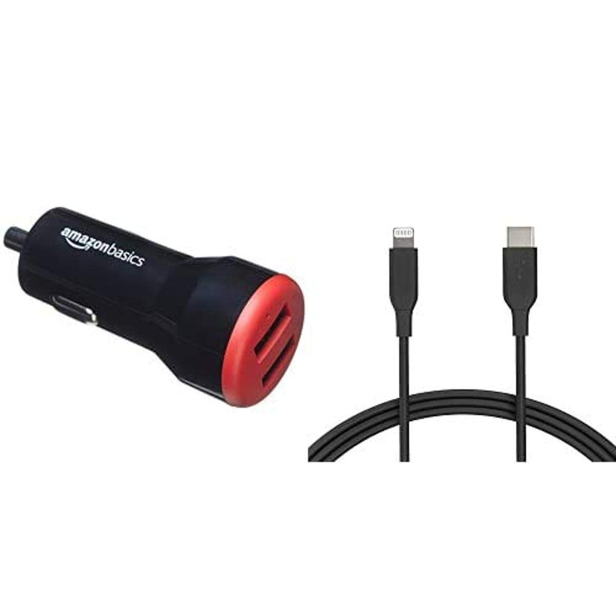 Foto 2 pulgar | Cargador para Coche Amazon Basics 24 W 2 Puertos Usb-a - Venta Internacional