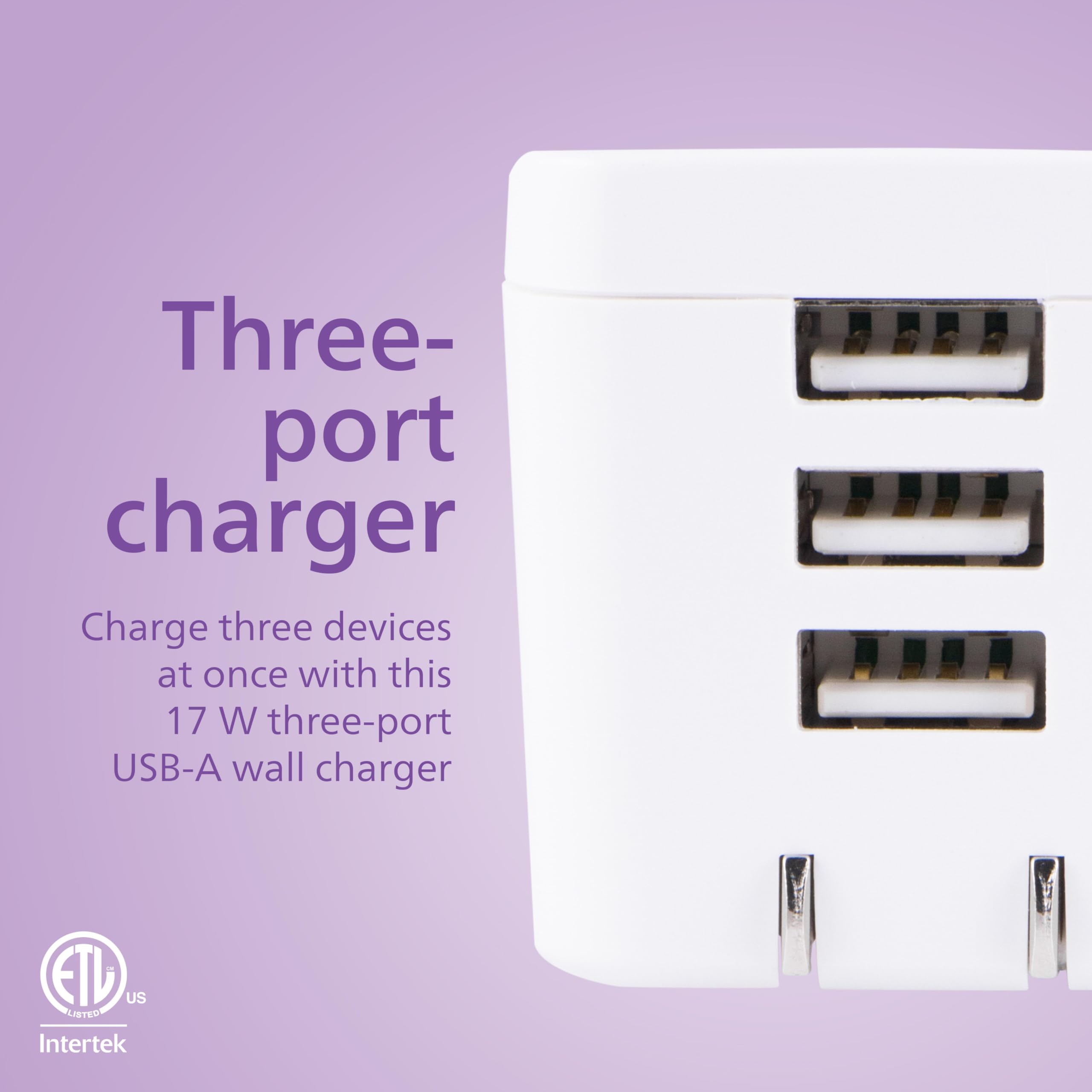 Foto 4 pulgar | Cargador De Pared Usb Philips Dlp2408/37 De 17 W Y 3 Puertos Para Iphone - Venta Internacional.