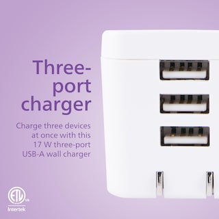 Foto 3 | Cargador De Pared Usb Philips Dlp2408/37 De 17 W Y 3 Puertos Para Iphone - Venta Internacional.