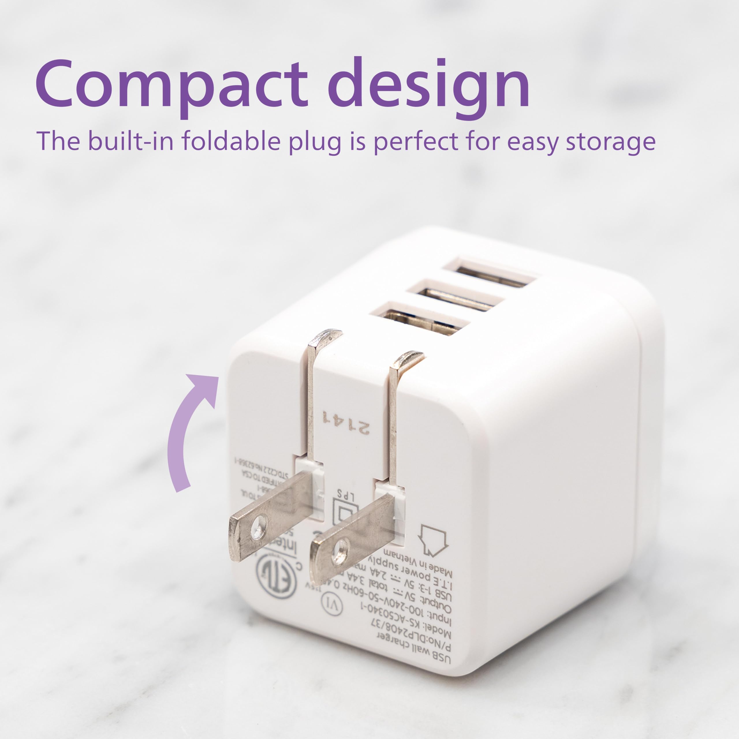 Foto 6 pulgar | Cargador De Pared Usb Philips Dlp2408/37 De 17 W Y 3 Puertos Para Iphone - Venta Internacional.