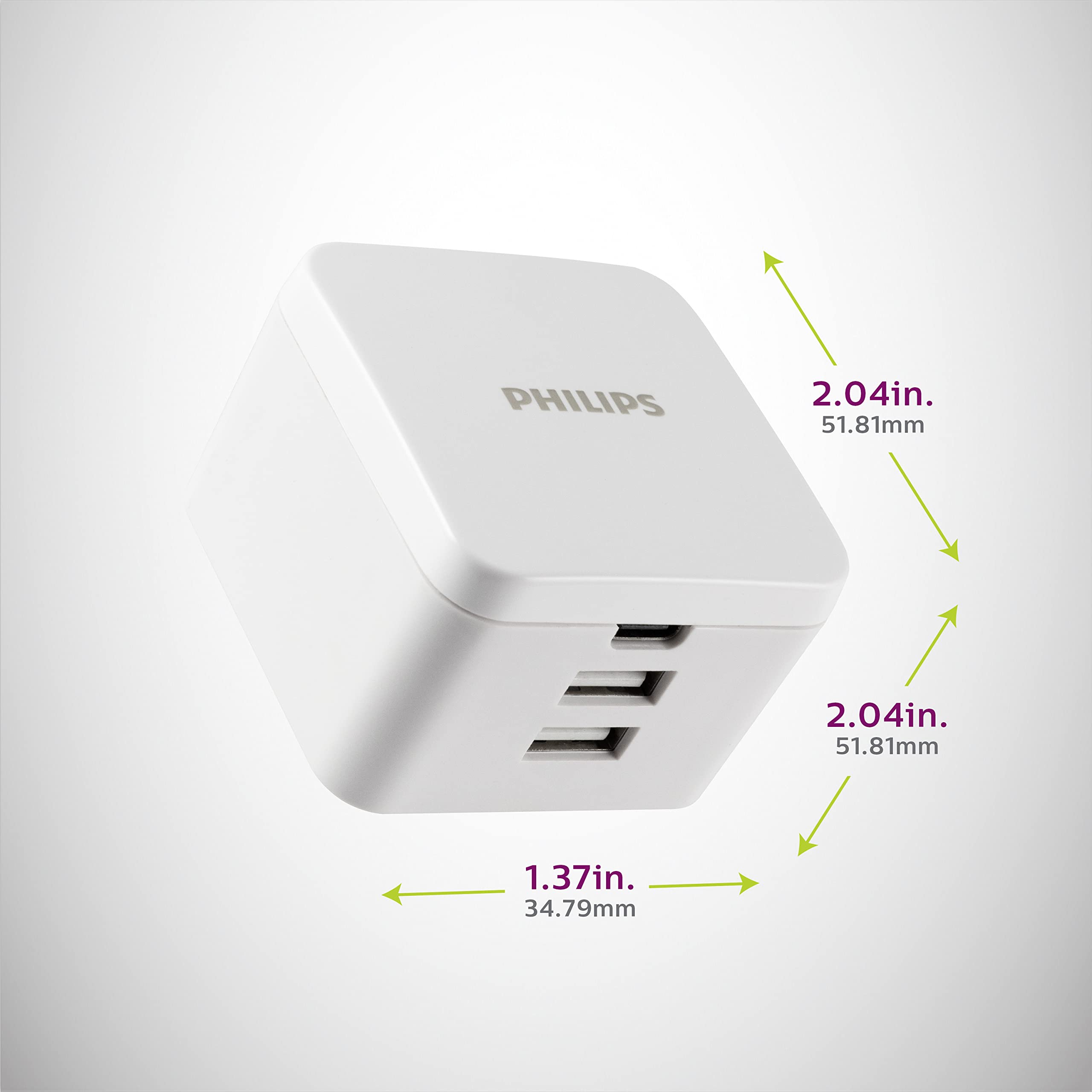 Foto 2 | Cargador De Pared Usb Philips Dlp1032q/37 32w Para Iphone Ipad - Venta Internacional.