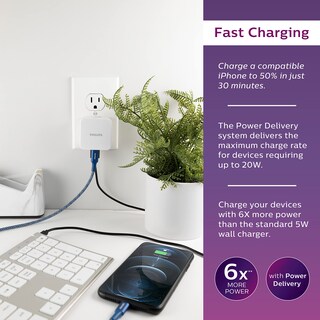 Foto 4 | Cargador De Pared Usb Philips Dlp1032q/37 32w Para Iphone Ipad - Venta Internacional.