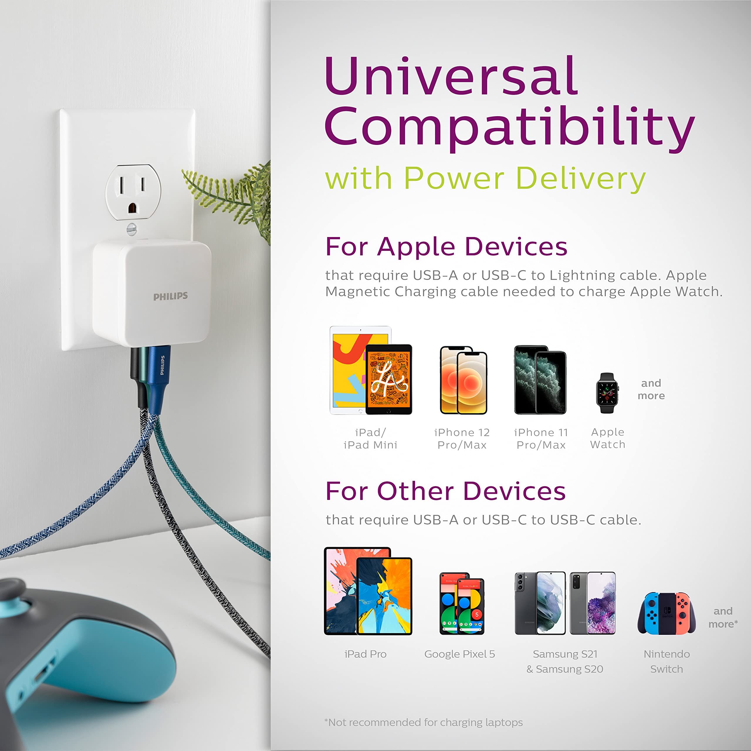 Foto 5 | Cargador De Pared Usb Philips Dlp1032q/37 32w Para Iphone Ipad - Venta Internacional.