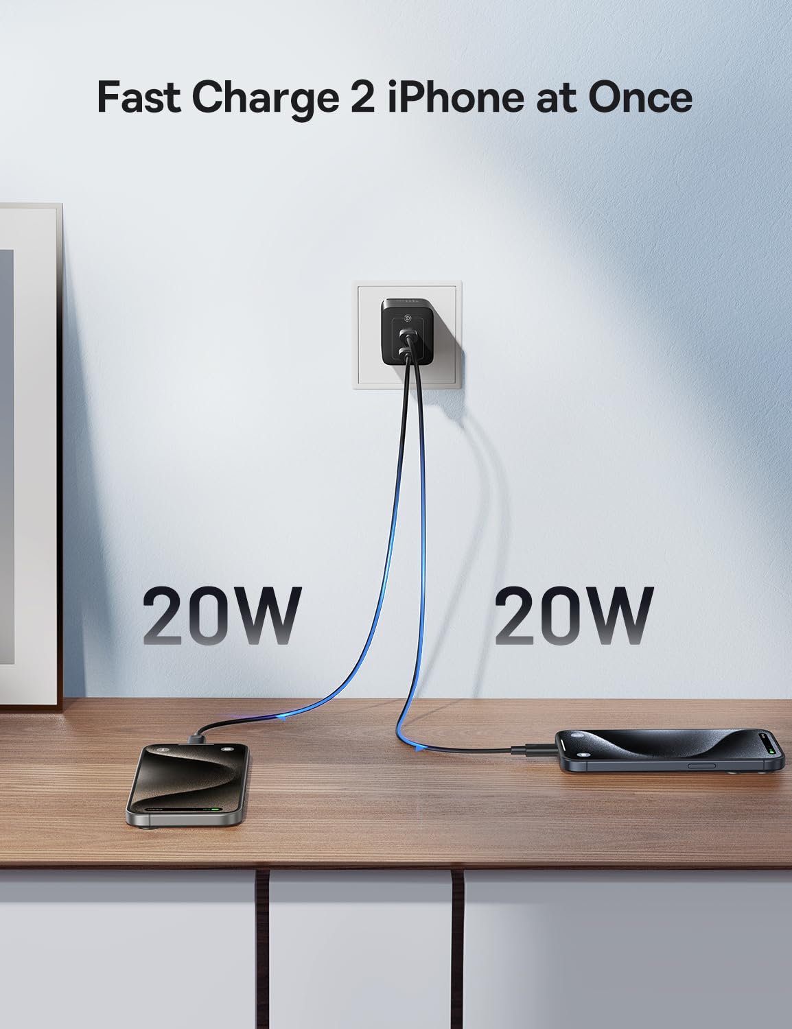 Foto 4 pulgar | Cargador Usb C Baseus Cargador De Pared Dual Usb C De 40 W Negro - Venta Internacional.