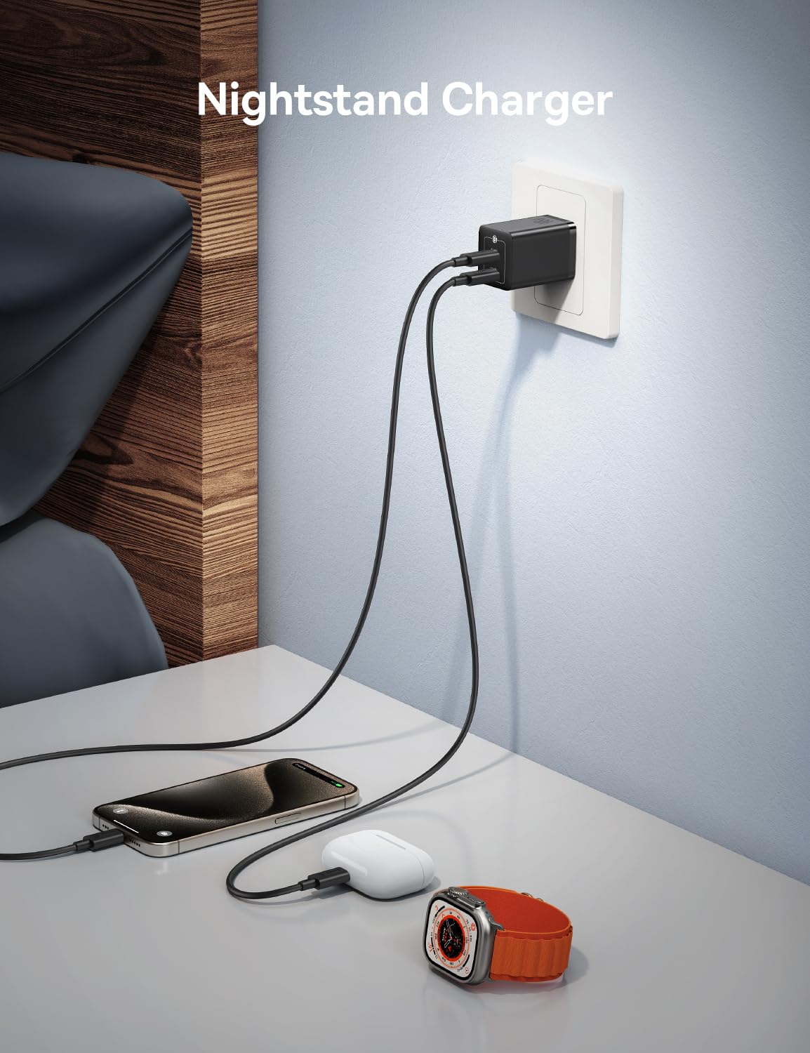 Foto 8 pulgar | Cargador Usb C Baseus Cargador De Pared Dual Usb C De 40 W Negro - Venta Internacional.
