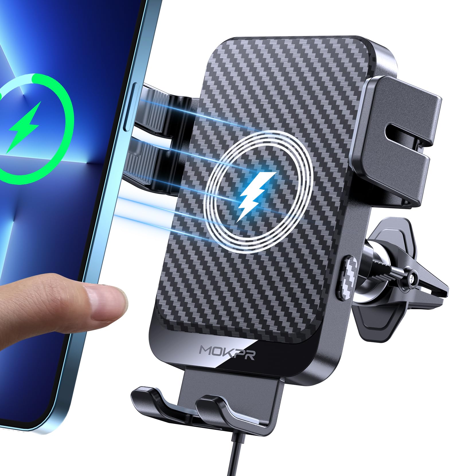 Cargador De Coche Inalámbrico Mokpr De 15 W Con Soporte De Ventilación De Carga Rápida - Venta Internacional. $721