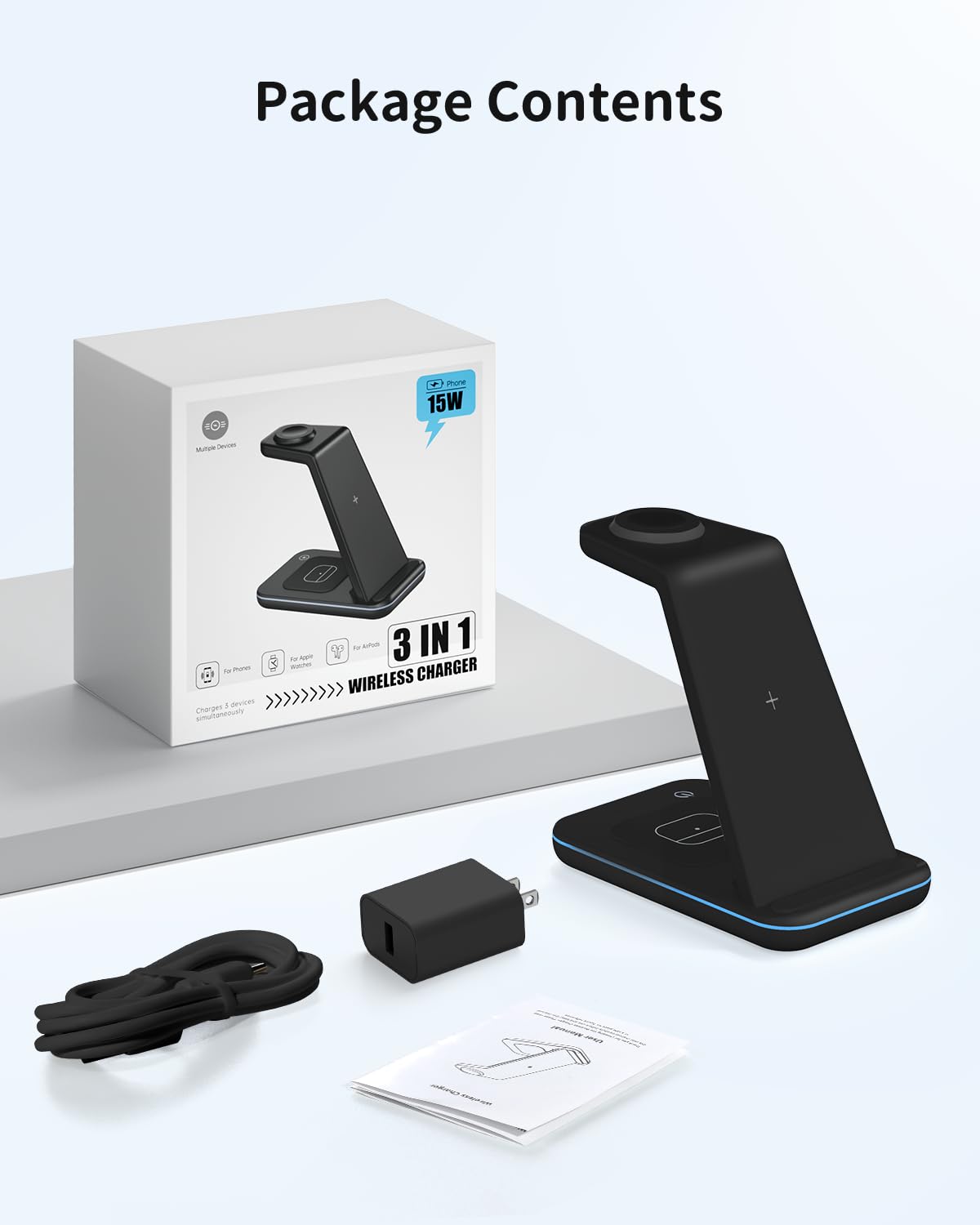 Foto 7 pulgar | Cargador Inalámbrico Joygeek 3 En 1 Para Iphone + Apple Watch + Airpods - Venta Internacional.