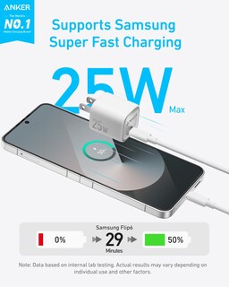 Foto 2 | Cargador Anker 25w Usb C Compacto Y Plegable Blanco - Venta Internacional.