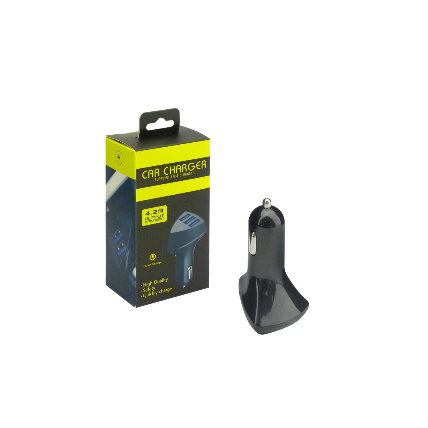 Foto 2 pulgar | Cargador De Coche Triple Usb 4.2 A 12 V Con Martillo De Seguridad - Venta Internacional.