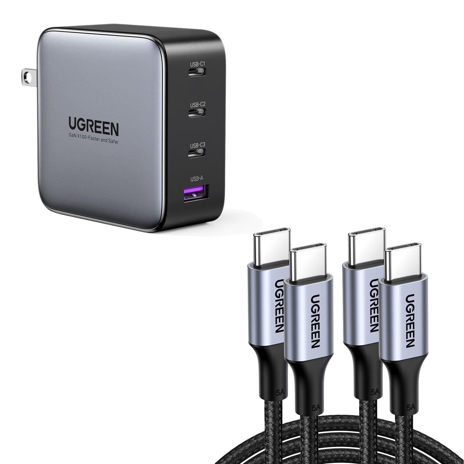 Paquete De Cargadores Ugreen Usb-c De 100 W Con 2 Cables Usb-c Para Macbook - Venta Internacional. $1,425