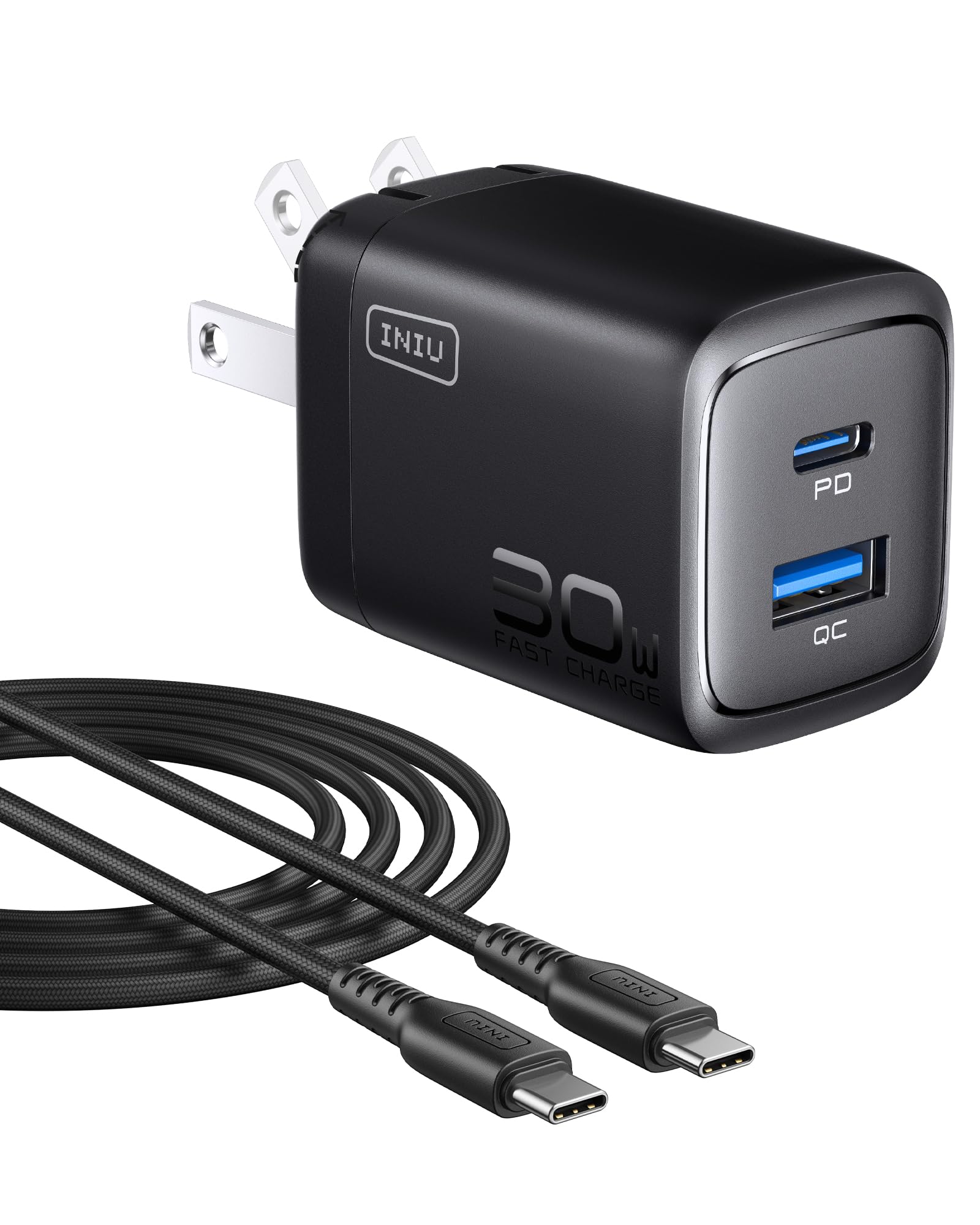 Foto 2 pulgar | Cargador Usb C Iniu 30w Pd Qc 3.0 De Doble Puerto Para Iphone Samsung - Venta Internacional.