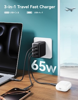 Foto 2 | Cargador Usb C Iniu 65 W Pd De 3 Puertos Para Macbook Pro/air, Dell Xps - Venta Internacional.