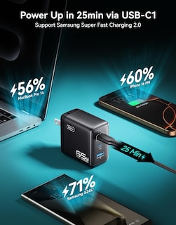 Foto 3 | Cargador Usb C Iniu 65 W Pd De 3 Puertos Para Macbook Pro/air, Dell Xps - Venta Internacional.