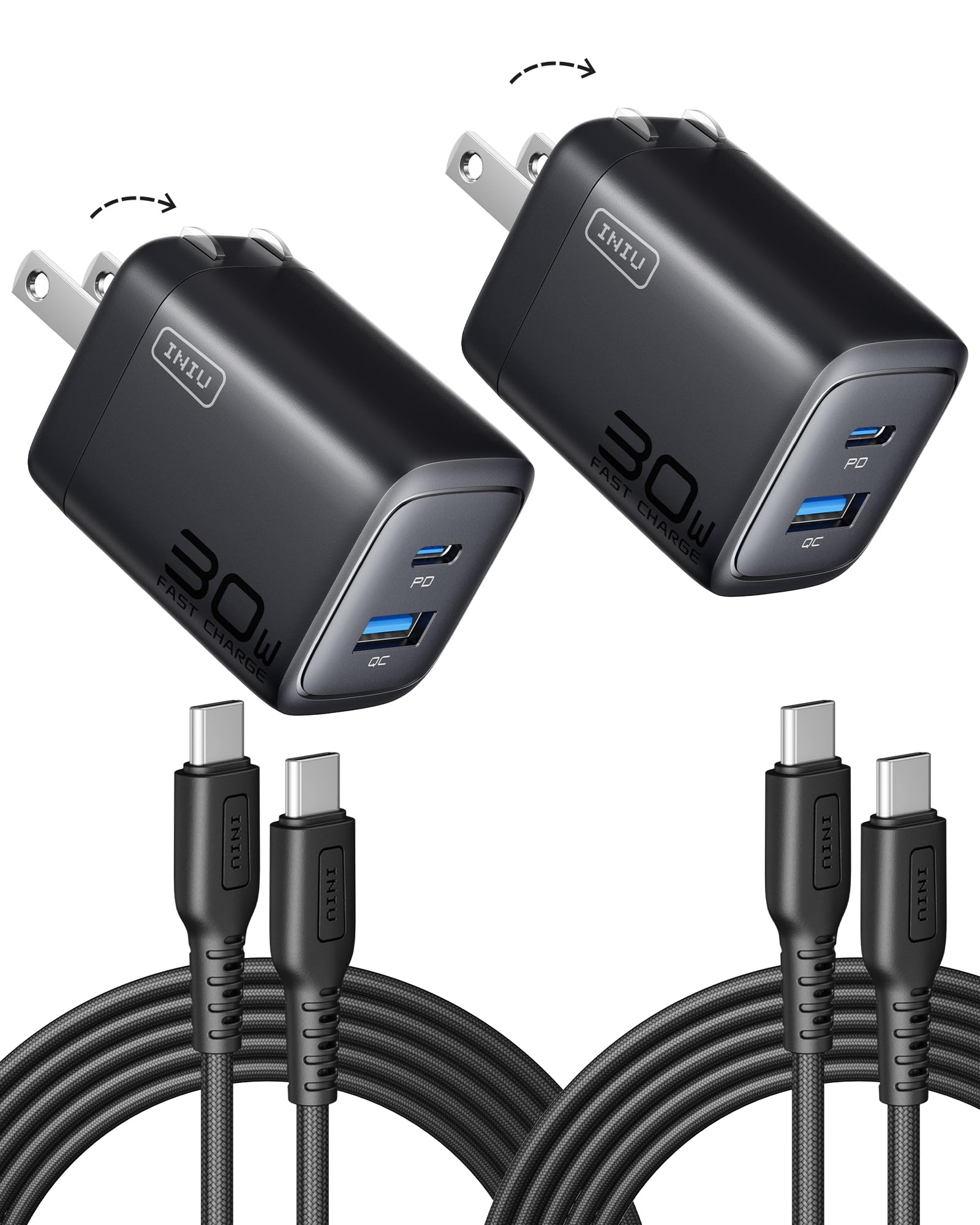 Foto 1 | Cargador Iniu Usb C 30w Pd Qc 3.0 De Doble Puerto Para Iphone Samsung - Venta Internacional.