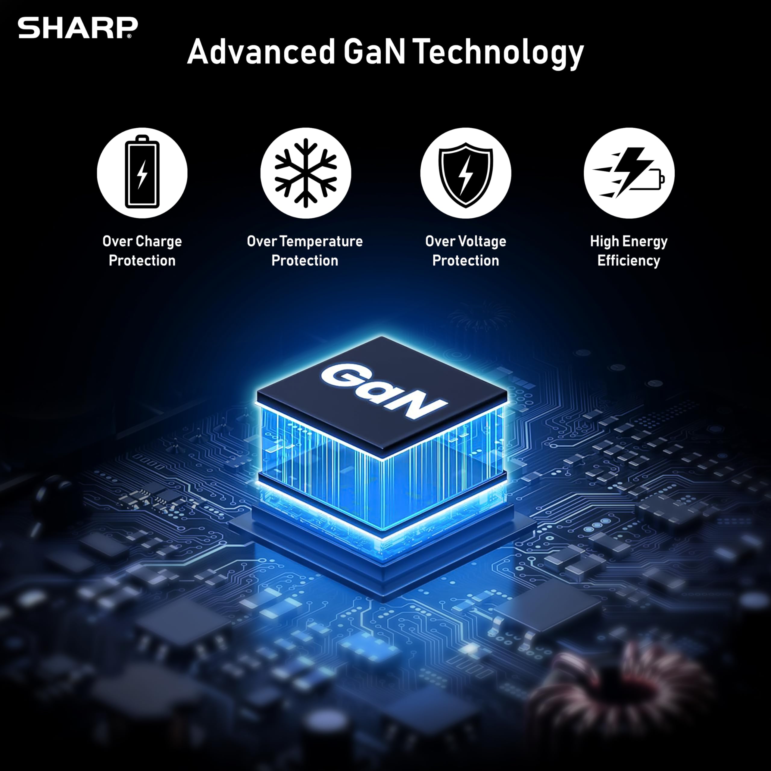 Foto 4 pulgar | Cargador Sharp Usb C De 45 W, 2 Puertos (usb A+c), Carga Rápida, Negro - Venta Internacional.