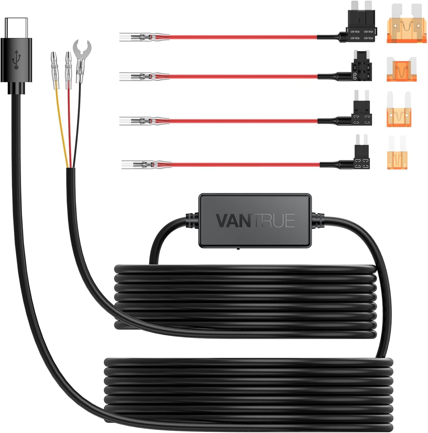 Kit De Cableado Para Cámara De Salpicadero Vantrue Tipo C Usb De 12 V/24 V A 5 V - Venta Internacional. $808