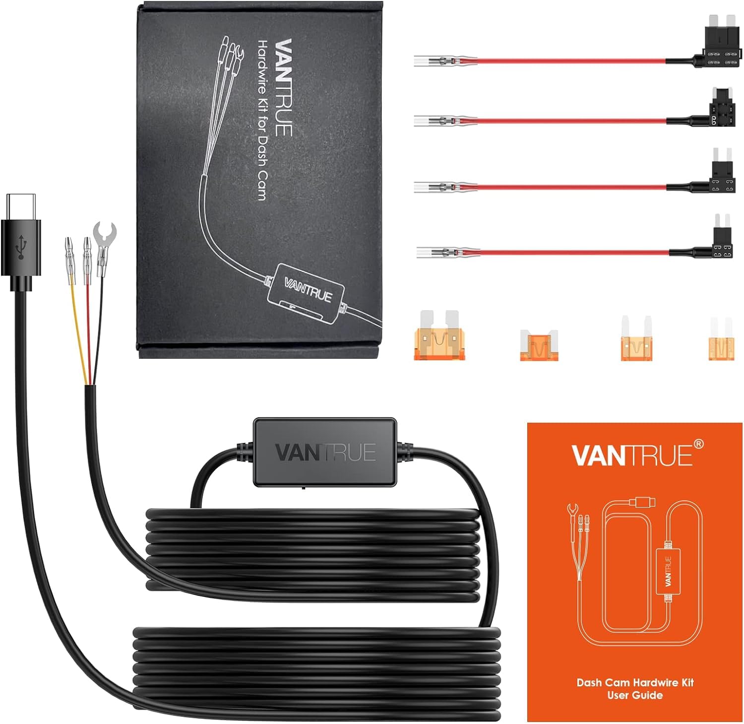 Foto 8 pulgar | Kit De Cableado Para Cámara De Salpicadero Vantrue Tipo C Usb De 12 V/24 V A 5 V - Venta Internacional.