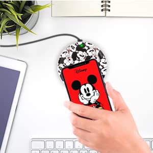 Foto 3 pulgar | Base De Carga Inalámbrica Disney Mickey Mouse Para Todos Los Dispositivos Qi - Venta Internacional.