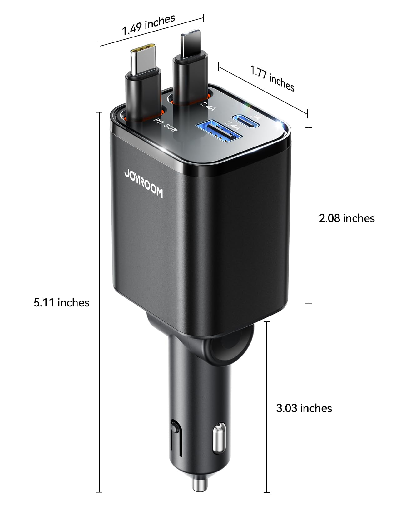 Foto 5 pulgar | [cargador De Coche] Joyroom 2025 Usb-c Ultracompacto 4 En 1 De 69 W - Venta Internacional.