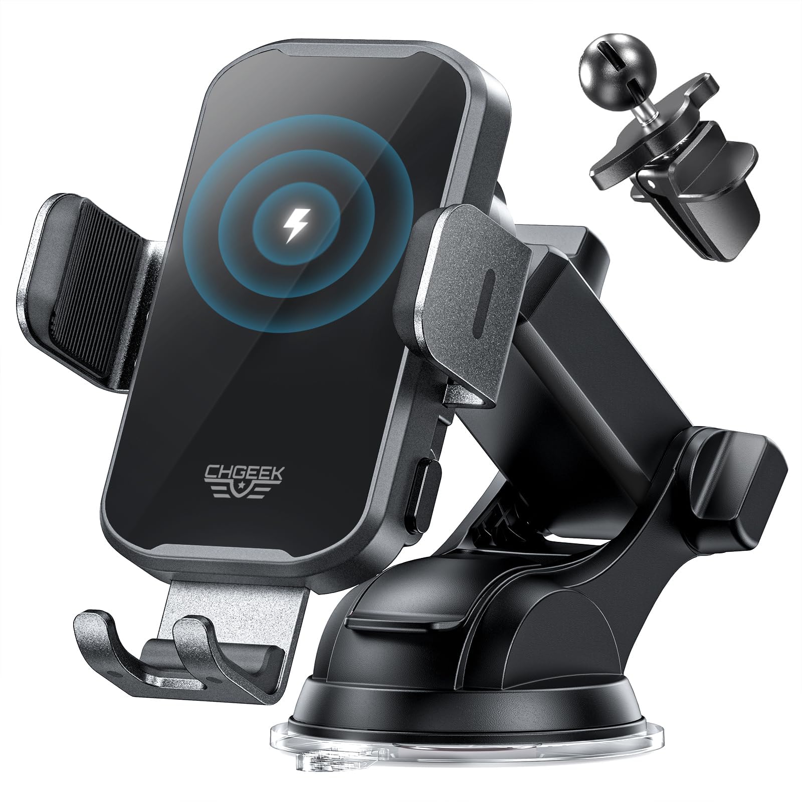 Foto 1 | Cargador De Coche Inalámbrico, Soporte Para Teléfono, Soporte Chgeek, Carga Rápida De 15 W - Venta Internacional.