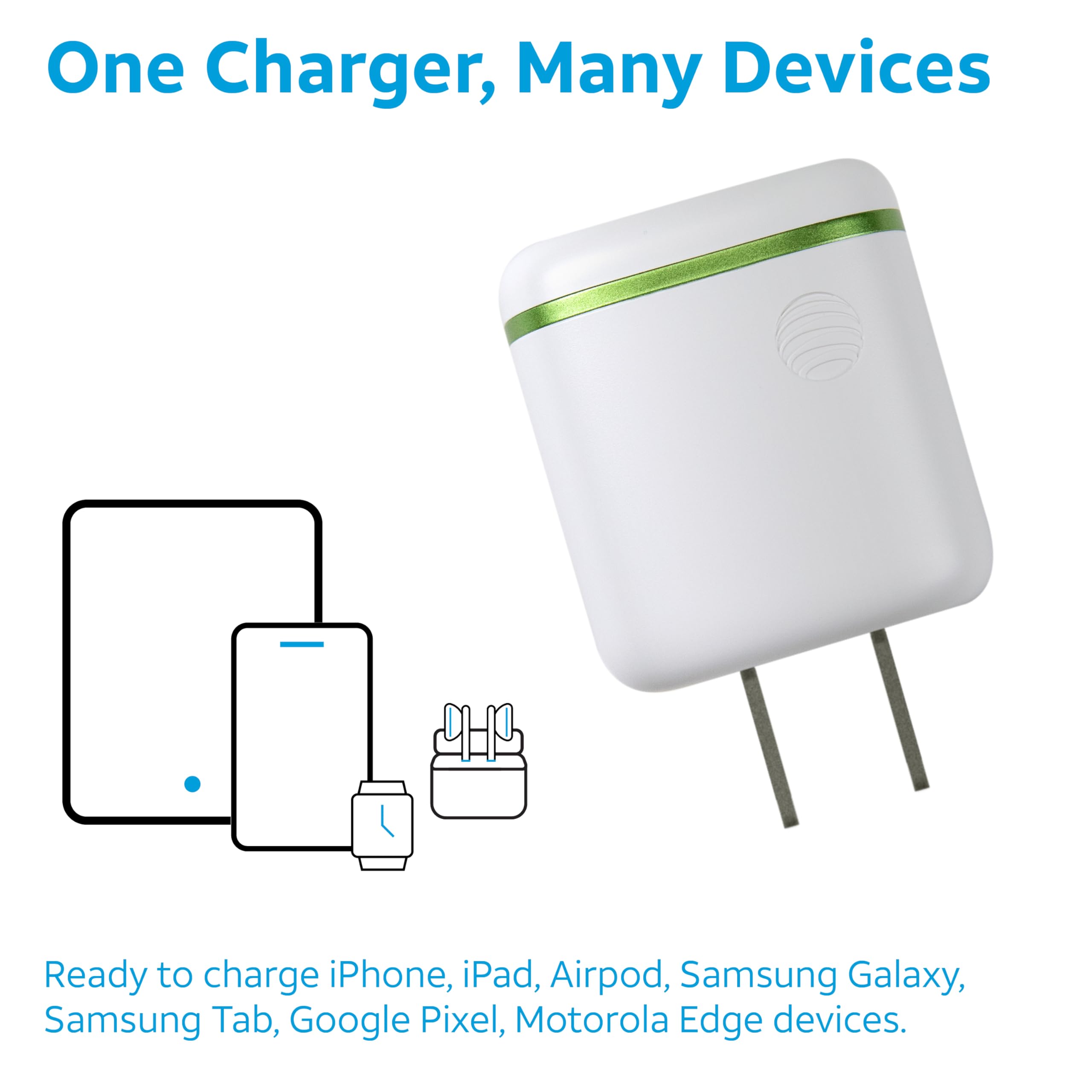 Foto 4 pulgar | Cargador De Pared Usb-c At&t Fast Charging 30 W Para Iphone, Color Blanco - Venta Internacional.