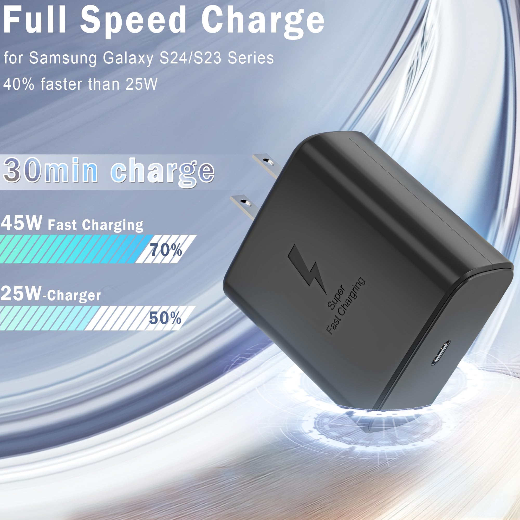 Foto 5 pulgar | Cargador Nnqekbuf, 45 W, Superrápido, Tipo C, Usb C, Android, Paquete De 2 - Venta Internacional.