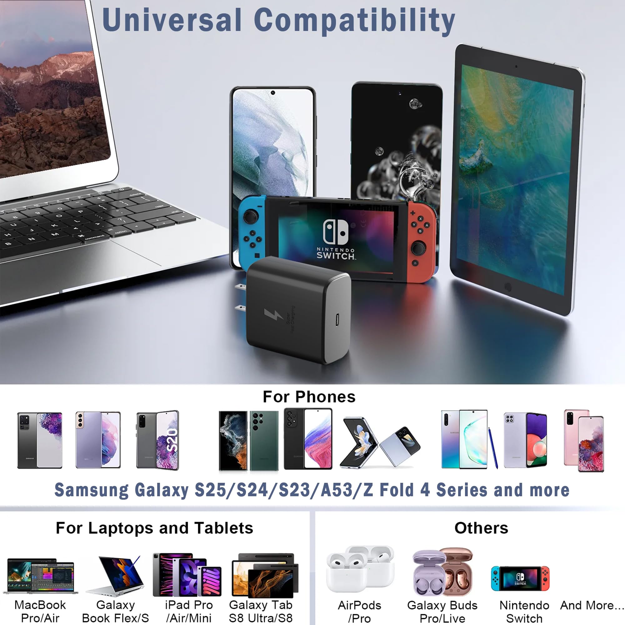 Foto 7 pulgar | Cargador Nnqekbuf, 45 W, Superrápido, Tipo C, Usb C, Android, Paquete De 2 - Venta Internacional.