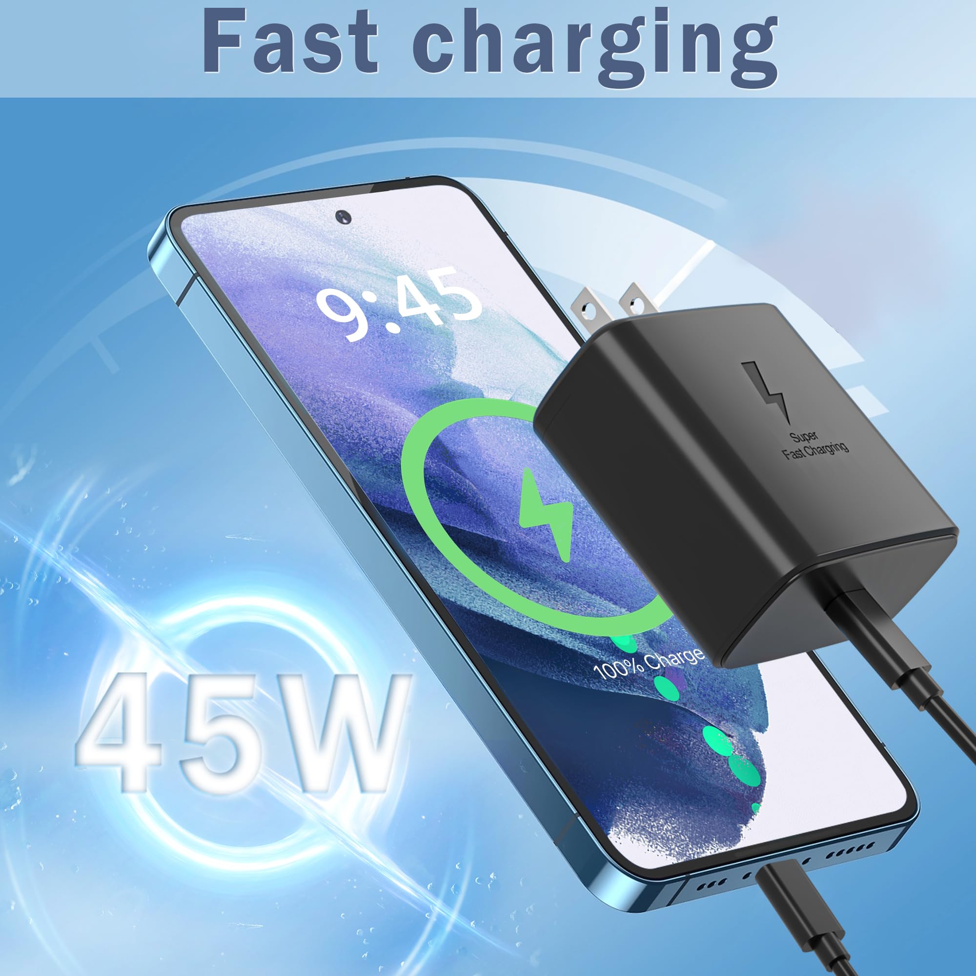 Foto 8 pulgar | Cargador Nnqekbuf, 45 W, Superrápido, Tipo C, Usb C, Android, Paquete De 2 - Venta Internacional.
