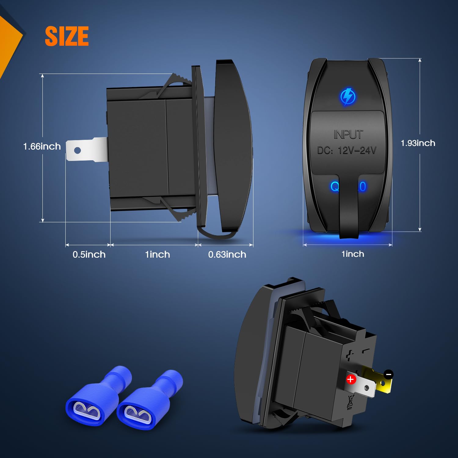 Foto 3 pulgar | Enchufe Usb Nilight Rocker Switch, Estilo 4.2 A Pd Tipo C - Venta Internacional.