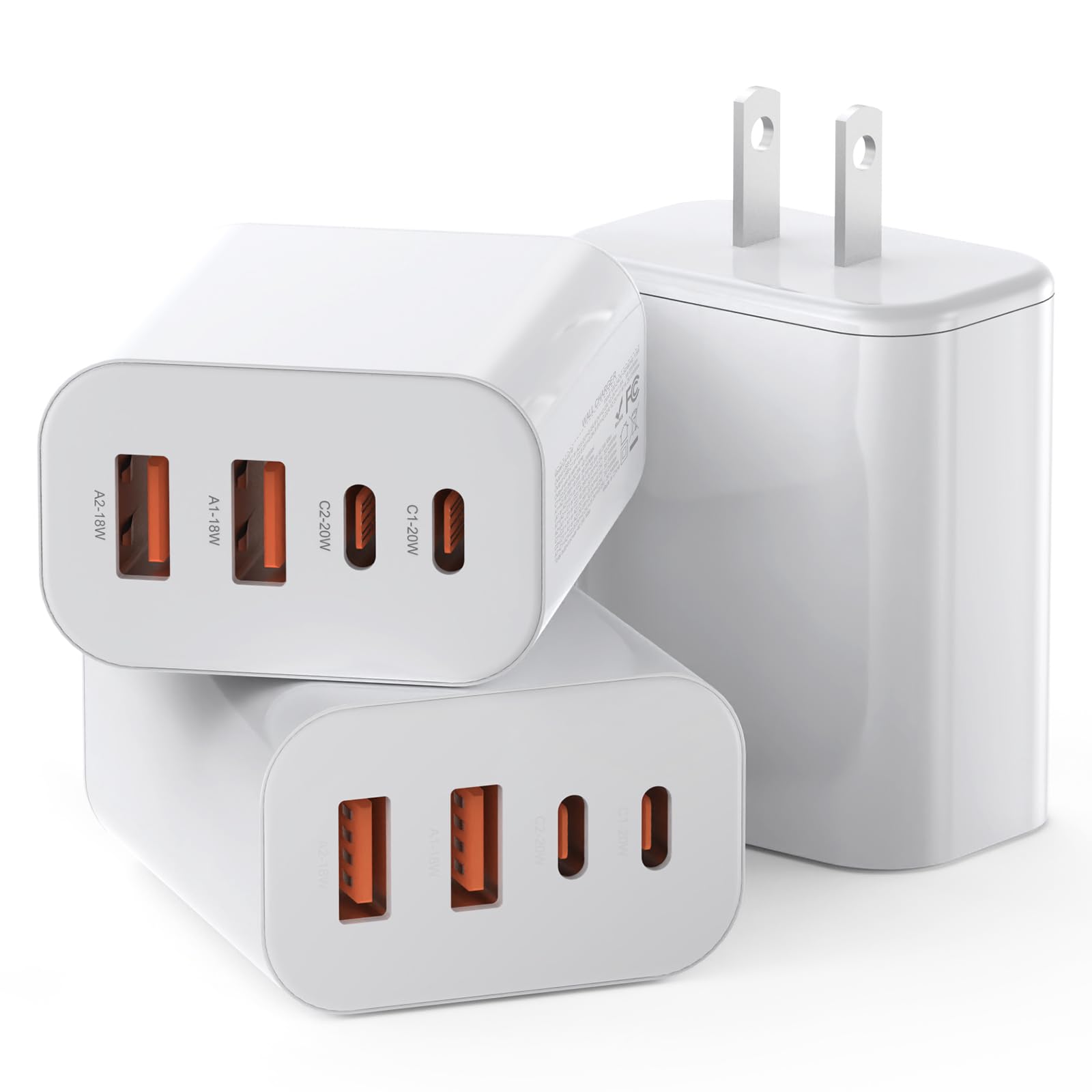 Foto 2 pulgar | Bloque De Carga Usb C, Cubo De Carga Pd+qc De Doble Puerto De 40 W - Venta Internacional.
