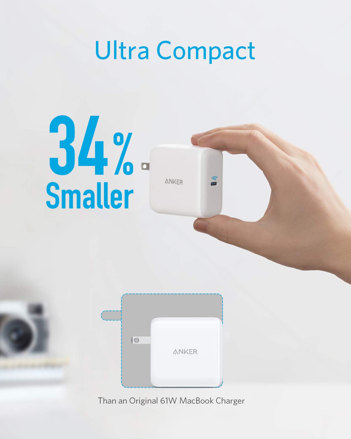 Foto 4 pulgar | Cargador Usb C Anker Powerport Iii De 65 W Para Macbook Iphone - Venta Internacional.