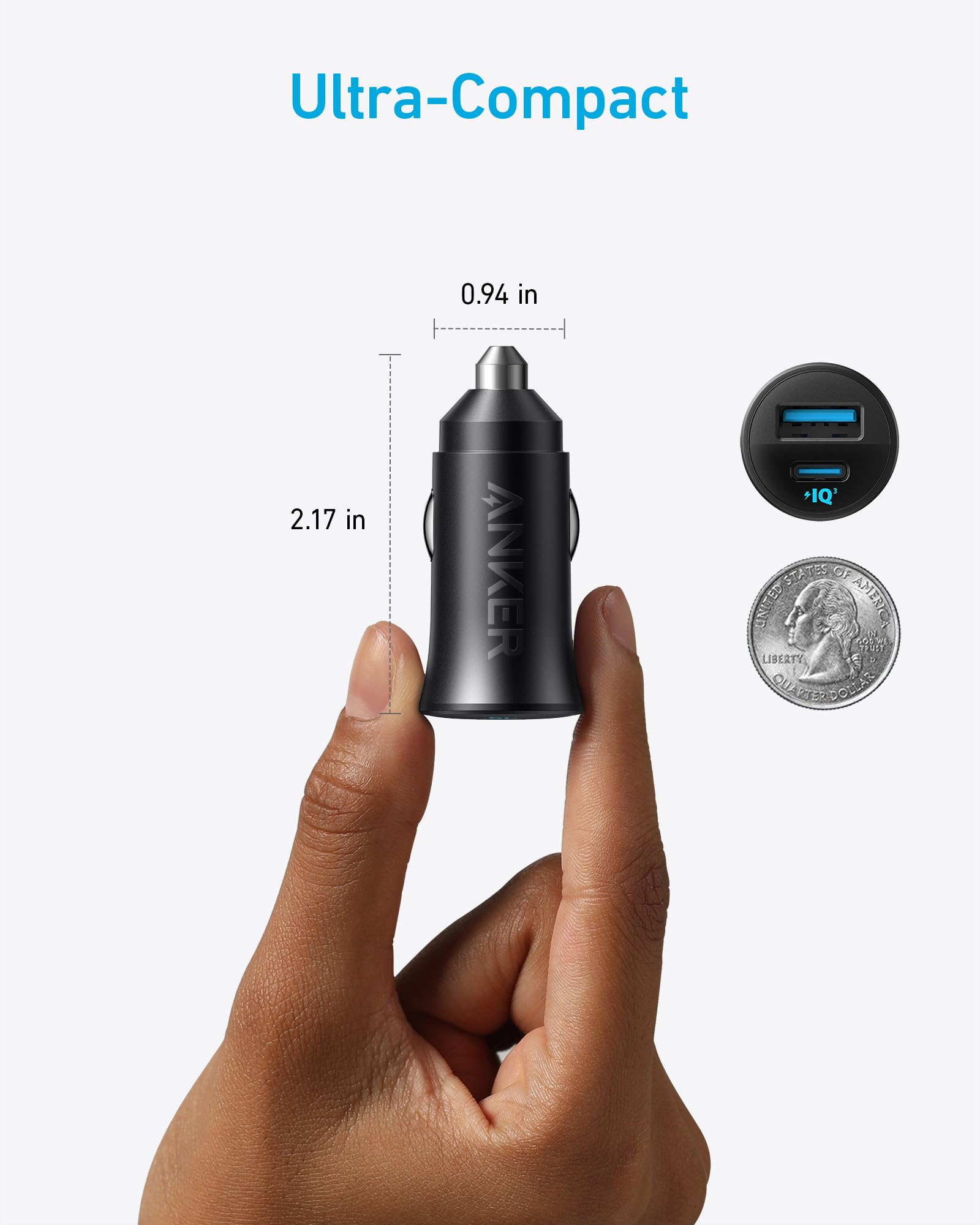 Foto 4 pulgar | Cargador de Coche Anker Usb-c 30 W 2 Puertos 2 Unidades - Venta Internacional