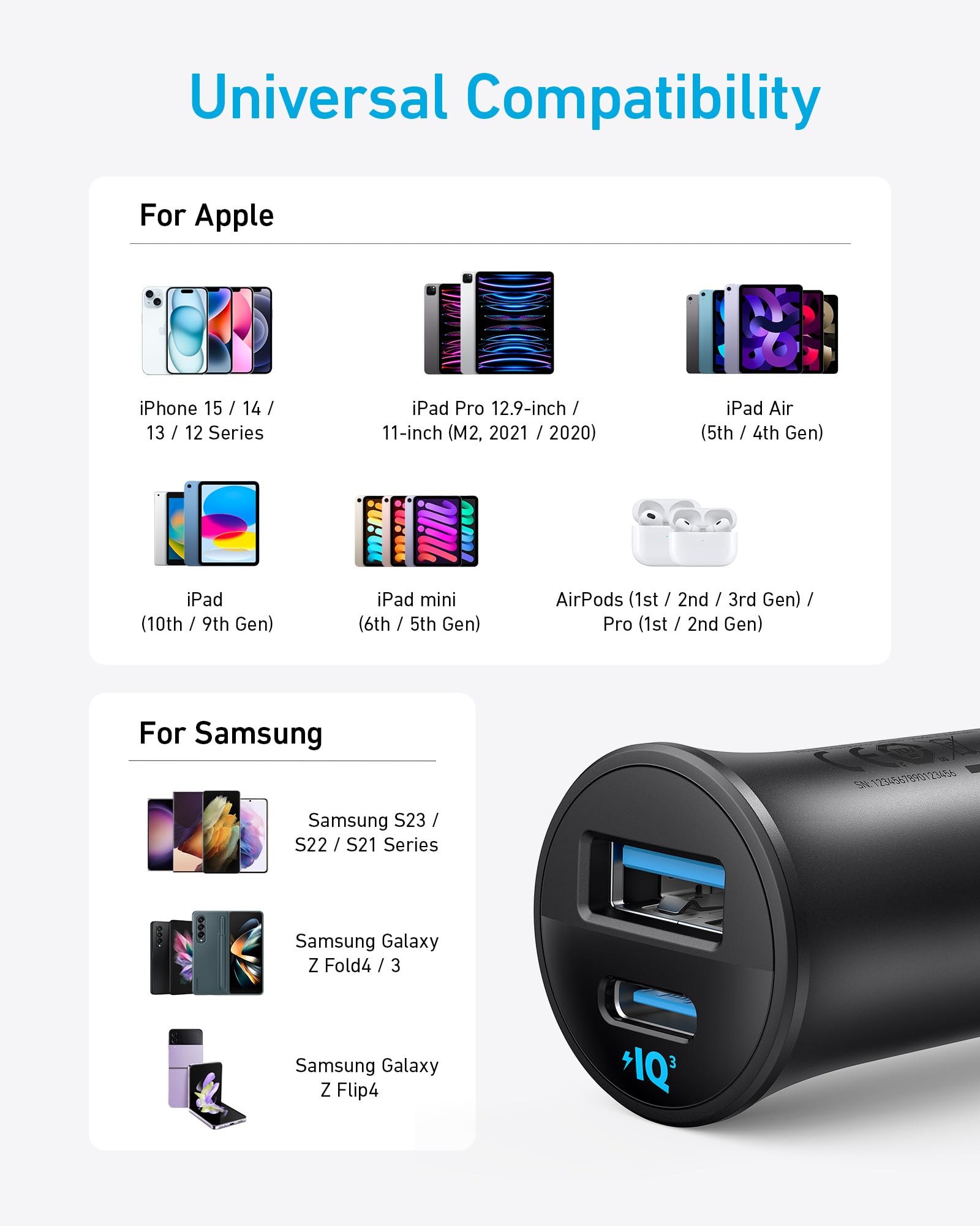 Foto 6 pulgar | Cargador de Coche Anker Usb-c 30 W 2 Puertos 2 Unidades - Venta Internacional