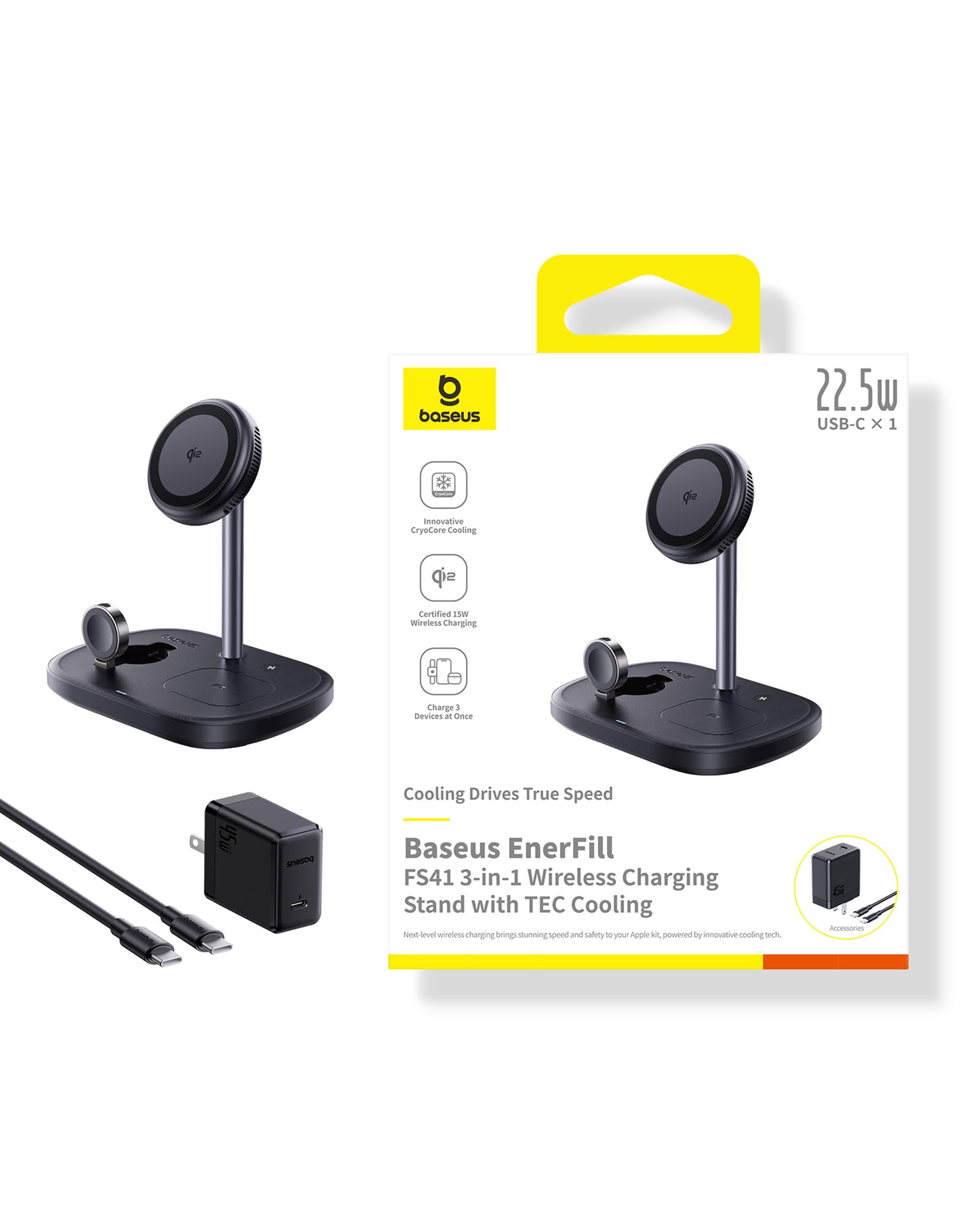Foto 8 pulgar | Cargador Inalámbrico Baseus 3 En 1 Qi2 15w Iphone16/15 - Venta Internacional.