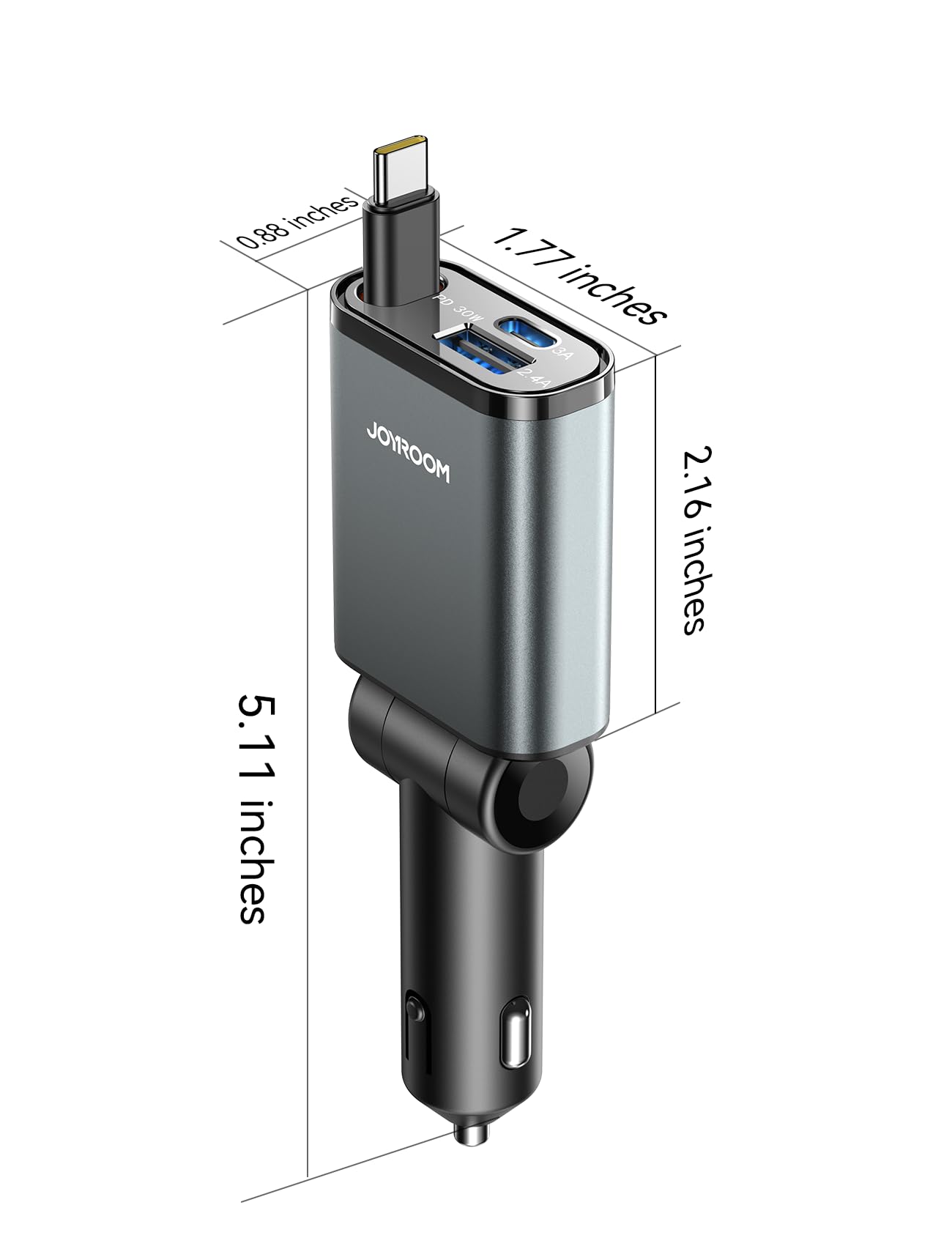 Foto 5 | [cargador De Coche] Joyroom 2025 Ultradelgado De 57 W Tipo C Para Iphone 16 - Venta Internacional.