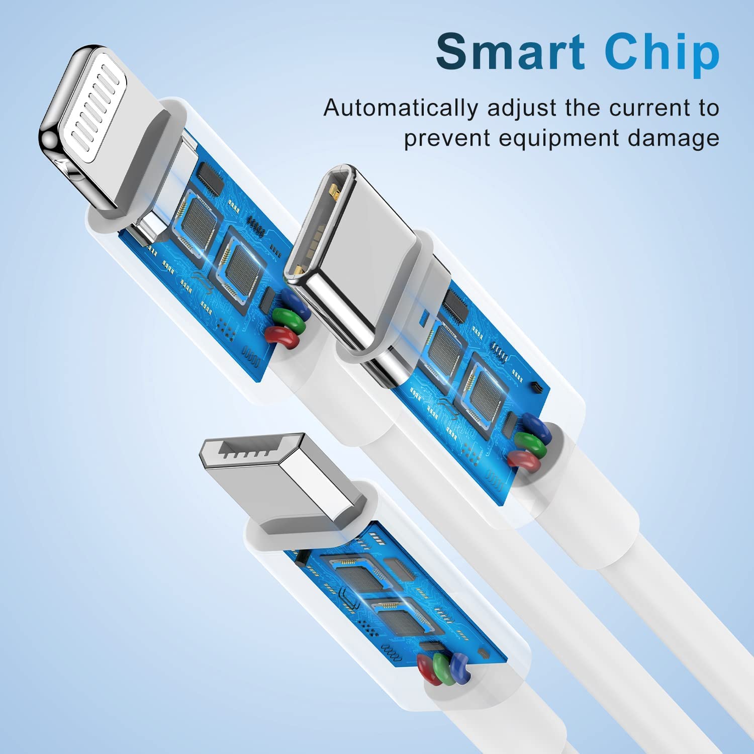 Foto 7 pulgar | Cable De Carga Cyvensmart 3 En 1 Usb-a A Lightning/usb-c/micro - Venta Internacional.