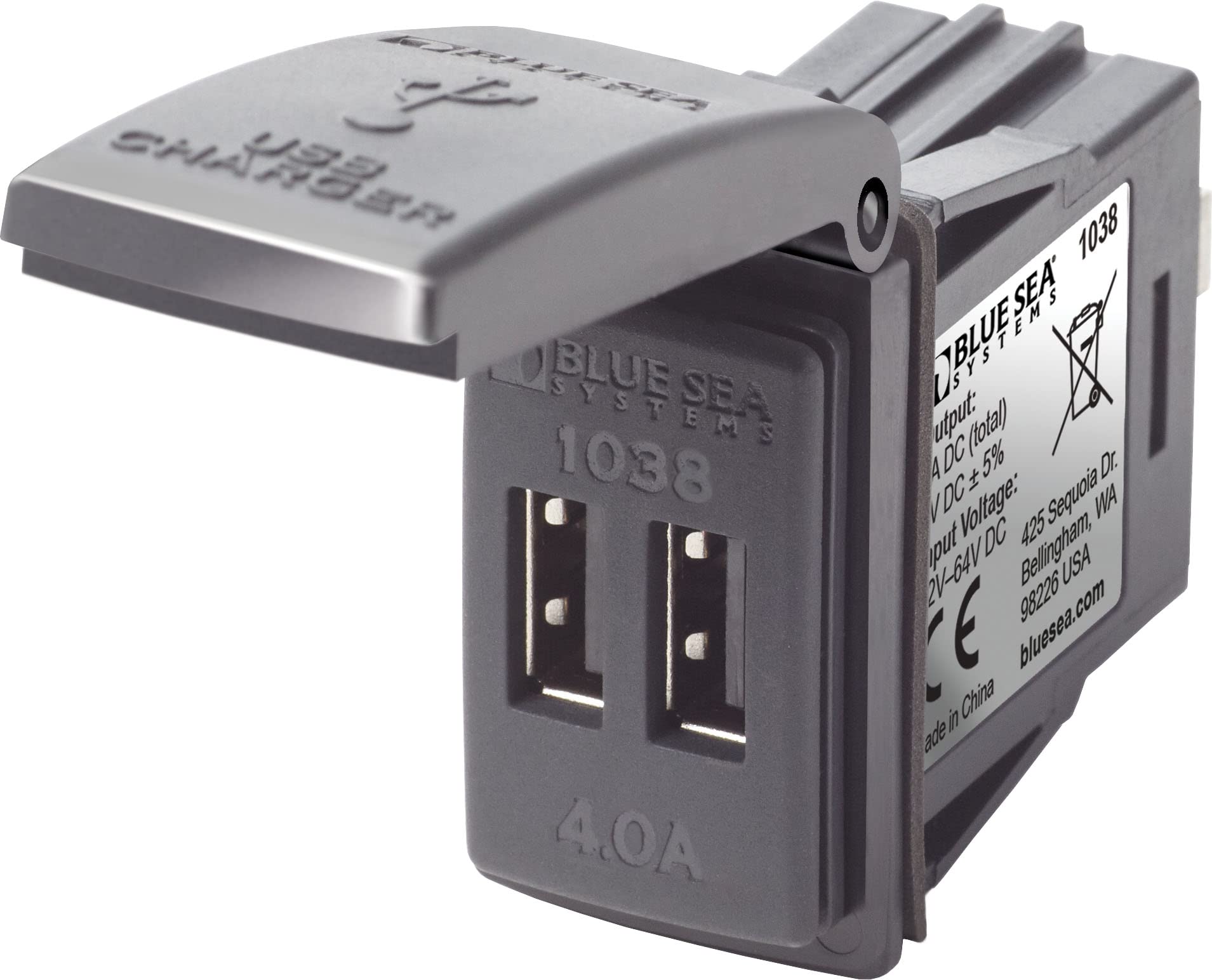 Foto 1 | Cargador Usb Dual Blue Sea Systems 1038 48 V 4 A Contura Switch - Venta Internacional.