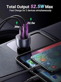 Foto 4 | Cargador Para Carro Ugreen 2-port Fast Car Charger 52.5w Negro