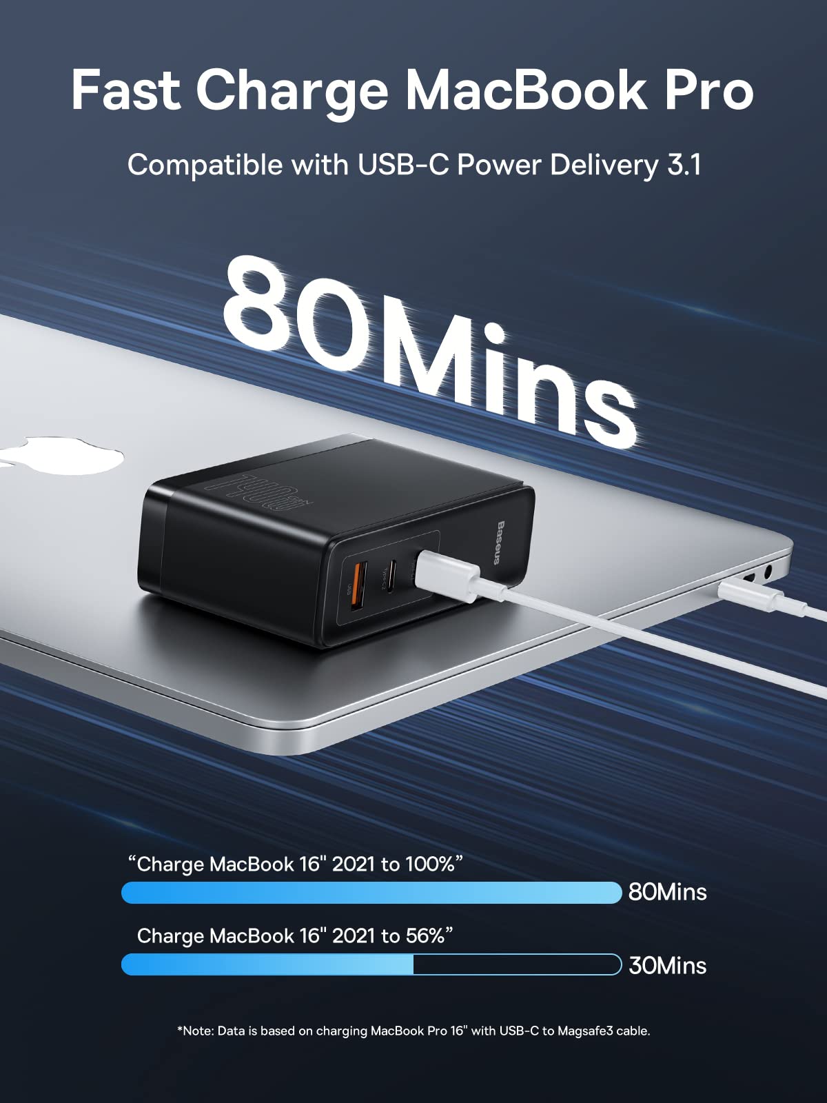 Foto 3 pulgar | Cargador De Pared Baseus 140w Usb C Pd 3.1 De 3 Puertos Gan5 Negro - Venta Internacional.
