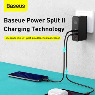 Foto 3 | Cargador Usb C Baseus Cargador Rápido Gan Ii De 120 W Con Cable De 100 W - Venta Internacional.