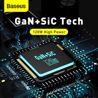 Foto 4 | Cargador Usb C Baseus Cargador Rápido Gan Ii De 120 W Con Cable De 100 W - Venta Internacional.