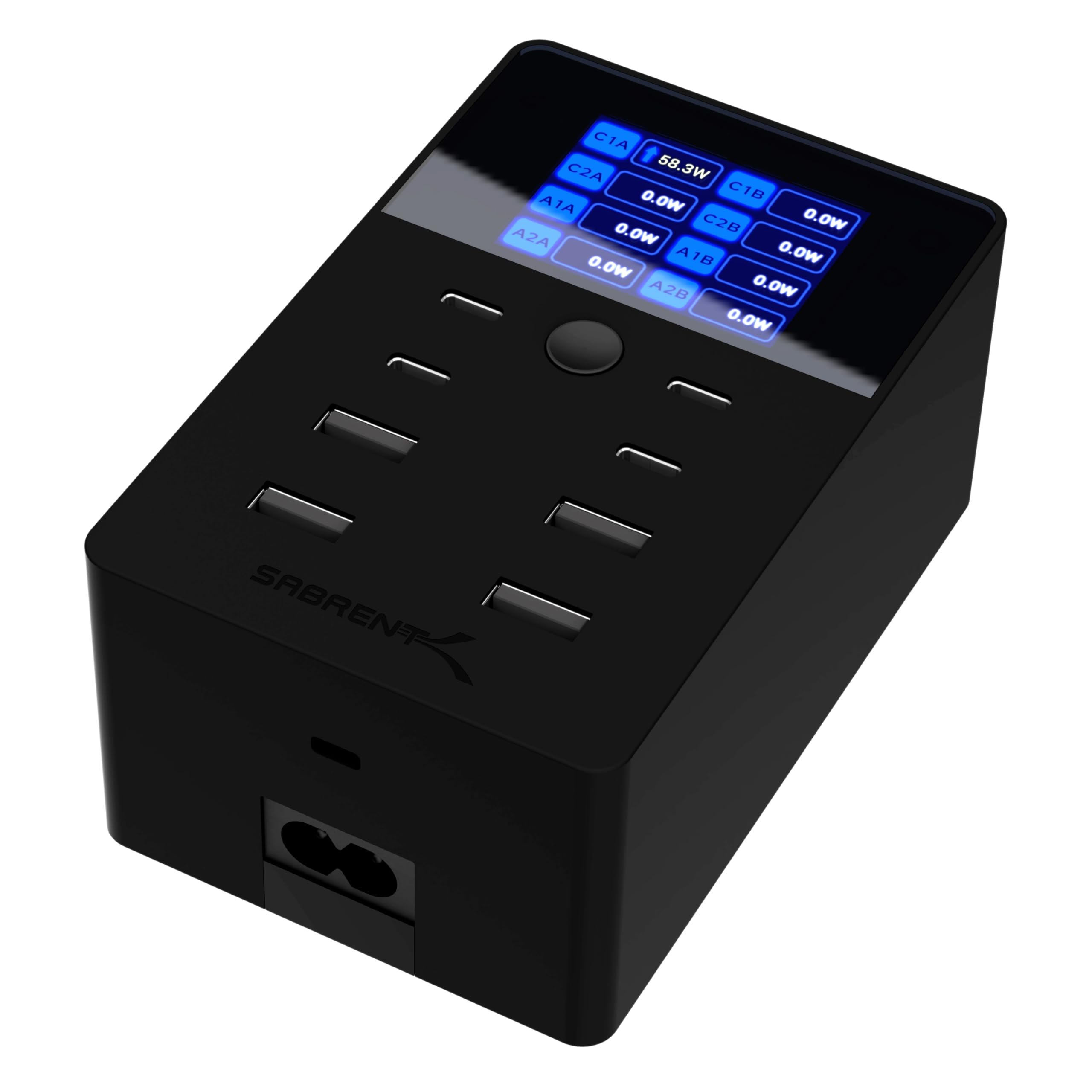 Foto 2 pulgar | Cargador Sabrent De 252 W Con 8 Puertos Usb Pd 3.0 Con Pantalla Lcd Para Usb-c/a - Venta Internacional.