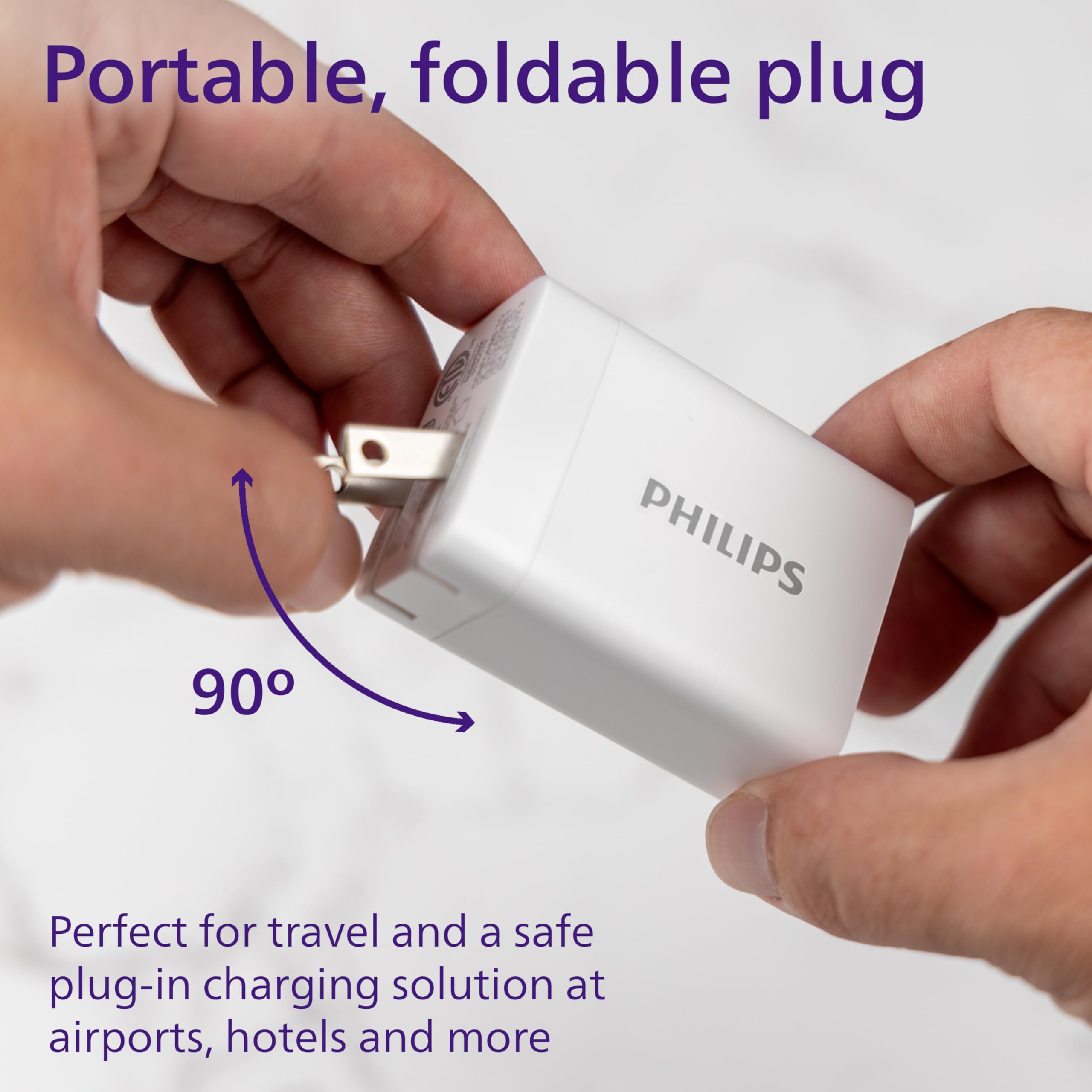 Foto 5 pulgar | Cargador Philips Para Iphone, Carga Rápida, 65 W, Usb C, 3 Puertos, Blanco - Venta Internacional.