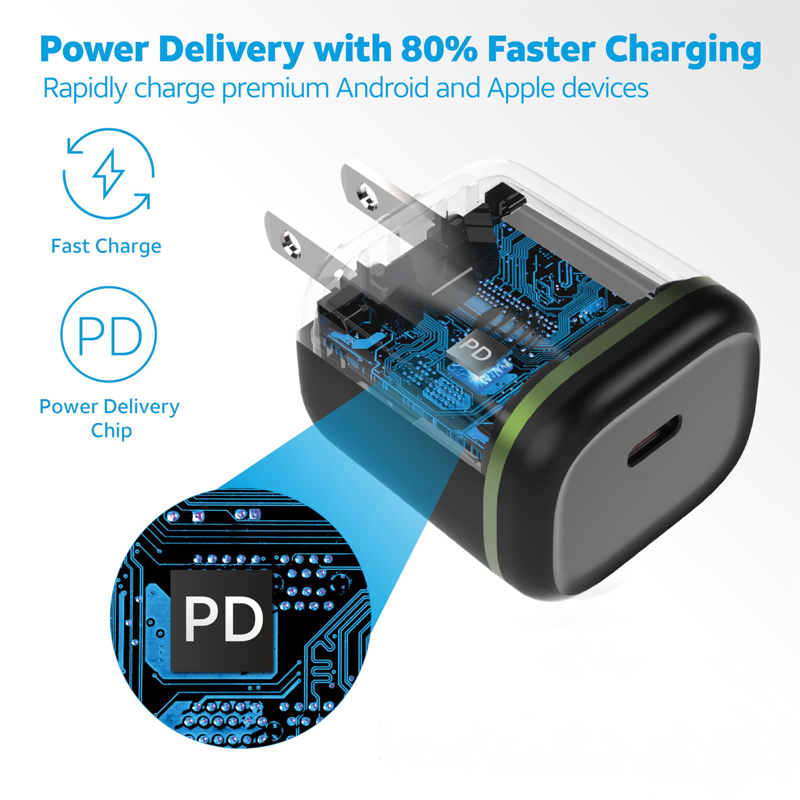 Foto 4 pulgar | Cargador De Pared Usb-c At&t Fast Charging 30w Para Iphone Negro - Venta Internacional.