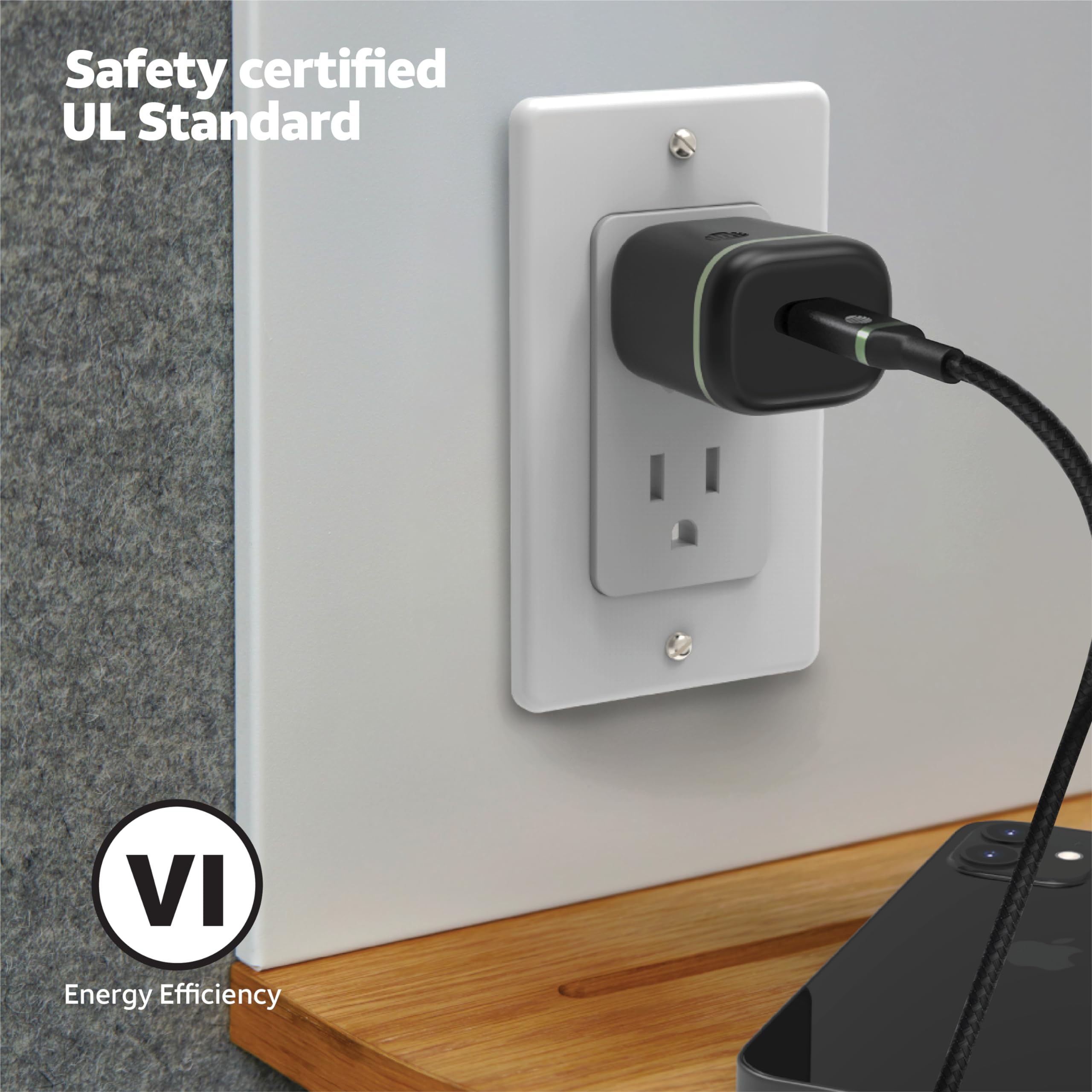 Foto 5 | Cargador De Pared Usb-c At&t Fast Charging 30w Para Iphone Negro - Venta Internacional.