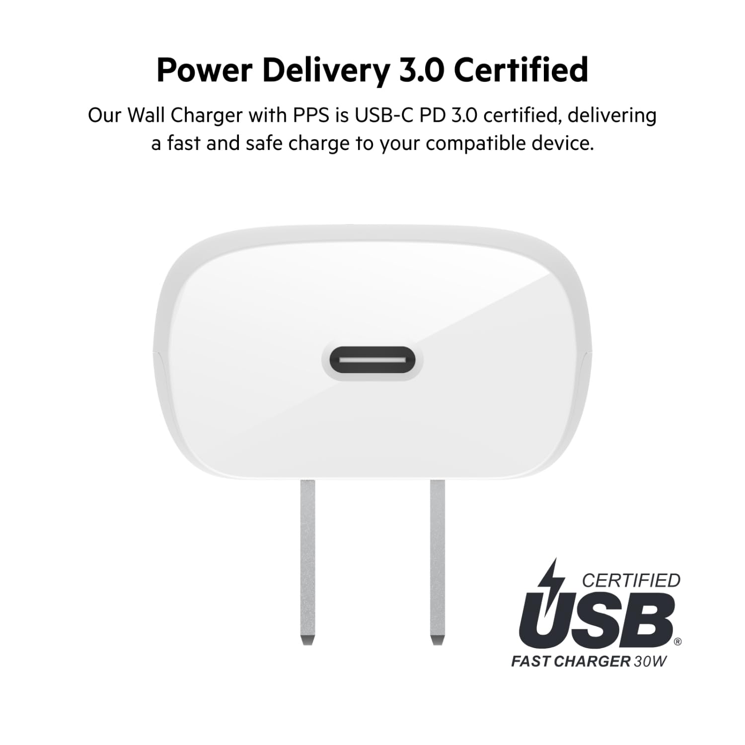 Foto 3 | Cargador De Pared Belkin Usb-c De 30 W Con Cable Usb-c A Lightning - Venta Internacional.