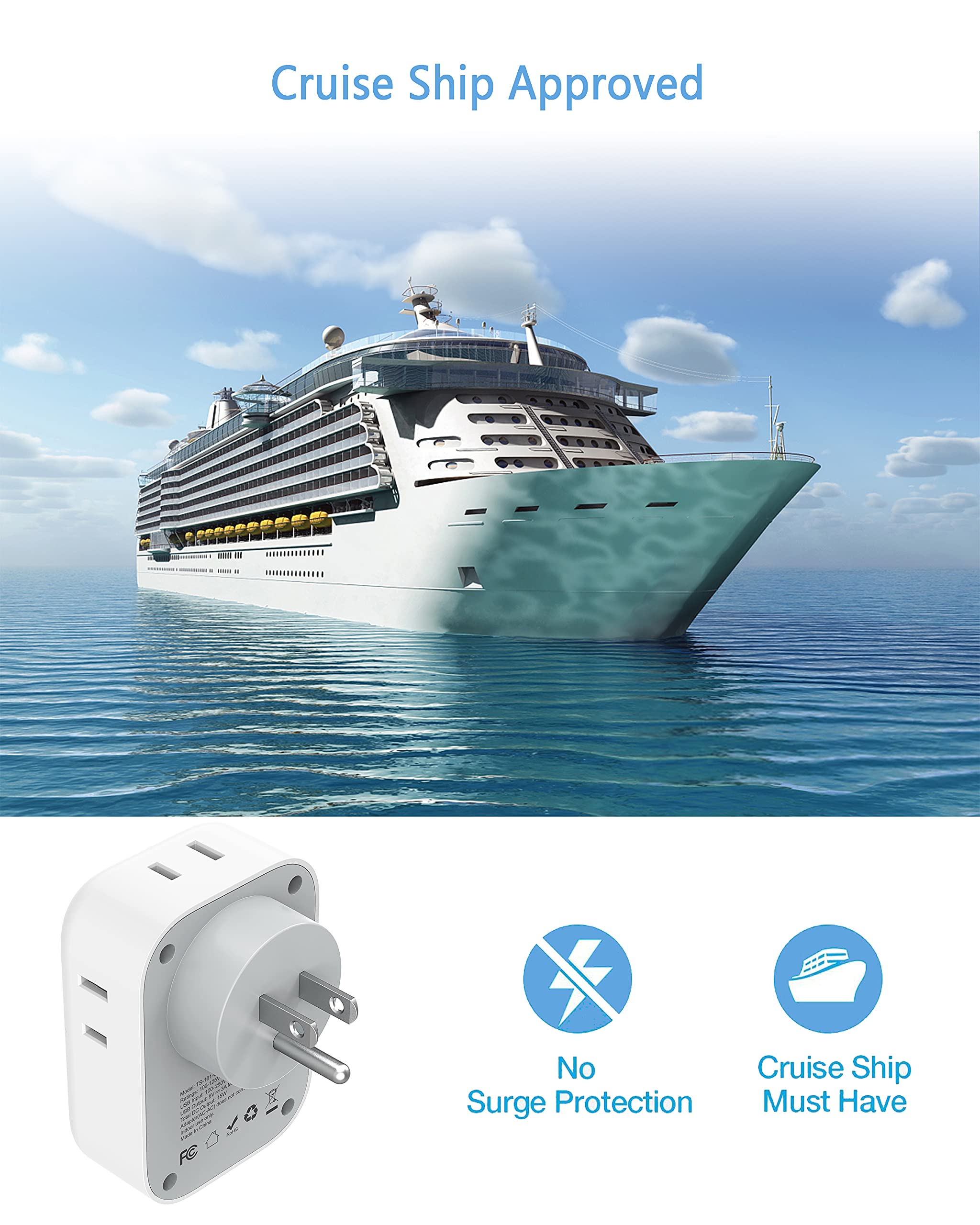 Foto 5 | Cargador De Pared Usb Tessan 3, Bloque Usb, 1 Puerto Usb C, Blanco - Venta Internacional.